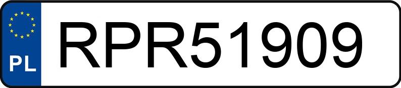 Numer rejestracyjny RPR 51909 posiada TOYOTA Auris 1.6 MR`10 E5 - RPR51909