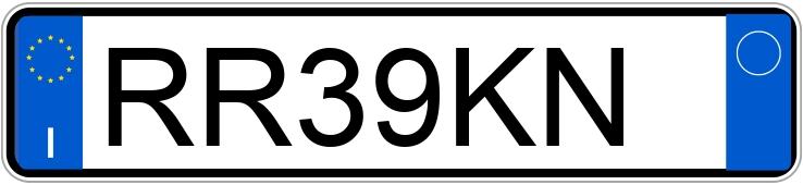 Numer rejestracyjny RR39KN posiada  