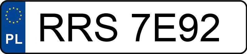 Numer rejestracyjny RRS 7E92 posiada VOLKSWAGEN PASSAT - RRS7E92