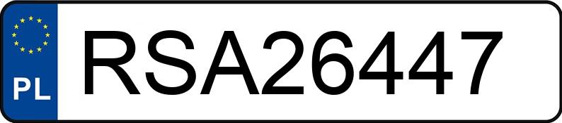Numer rejestracyjny RSA 26447 posiada VOLKSWAGEN GOLF - RSA26447