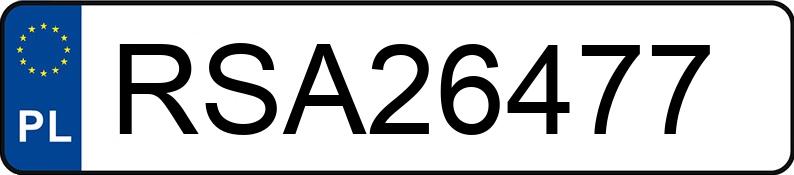 Numer rejestracyjny RSA 26477 posiada HONDA CR-V 2.0 MR`13 E5 Comfort - RSA26477