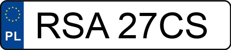 Numer rejestracyjny RSA 27CS posiada JEEP CHEROKEE EAGLE - RSA27CS