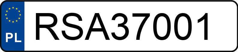 Numer rejestracyjny RSA 37001 posiada KIA Sportage 1.6 GDI MR`16 E6 S - RSA37001