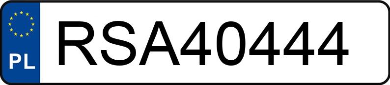 Numer rejestracyjny RSA 40444 posiada AUDI A4 Quattro 3.2 FSI MR`07 E4 B8 A4 Quattro 3.2 FSI MR`07 E4 B8 - RSA40444