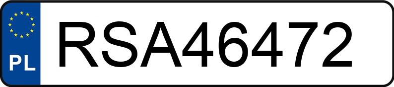 Numer rejestracyjny RSA 46472 posiada HONDA CIVIC 5DR - RSA46472