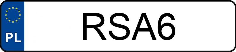 Numer rejestracyjny RSA 6 posiada AUDI S4 Cabrio Quattro 4.2 Kat. MR`02 E3 8H S4 Cabrio Quattro 4.2 Kat. MR`02 E3 8H - RSA6