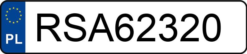 Numer rejestracyjny RSA 62320 posiada AUDI A4 - RSA62320