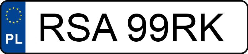 Numer rejestracyjny RSA 99RK posiada SIMSON Skutery S 53 - RSA99RK