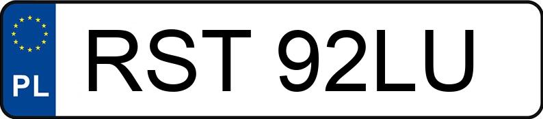 Numer rejestracyjny RST 92LU posiada PEUGEOT 207 - RST92LU Numer rejestracyjny RST 92LU posiada PEUGEOT 207 - RST92LU