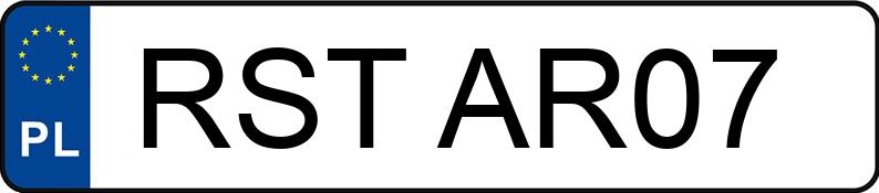 Numer rejestracyjny RST AR07 posiada TOYOTA MATRIX - RSTAR07 Numer rejestracyjny RST AR07 posiada TOYOTA MATRIX - RSTAR07