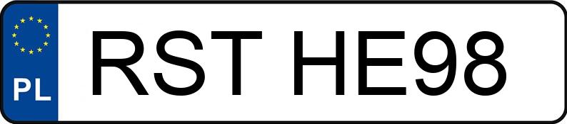 Numer rejestracyjny RST HE98 posiada AUDI A4 - RSTHE98 Numer rejestracyjny RST HE98 posiada AUDI A4 - RSTHE98