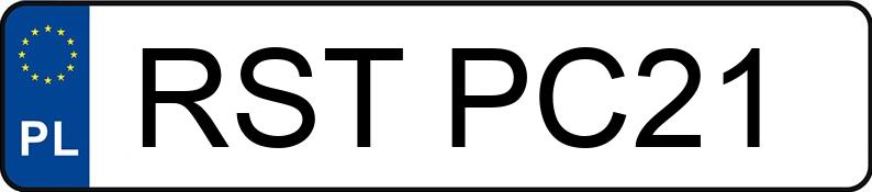 Numer rejestracyjny RST PC21 posiada SAMRO R31724 - RSTPC21 Numer rejestracyjny RST PC21 posiada SAMRO R31724 - RSTPC21