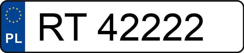 Numer rejestracyjny RT 42222 posiada BMW 328I - RT42222