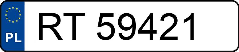 Numer rejestracyjny RT 59421 posiada AUDI A3 - RT59421