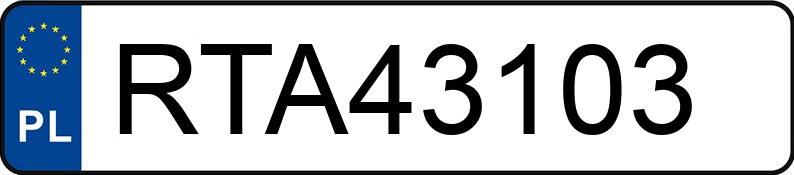 Numer rejestracyjny RTA 43103 posiada ALFA ROMEO 159 - RTA43103