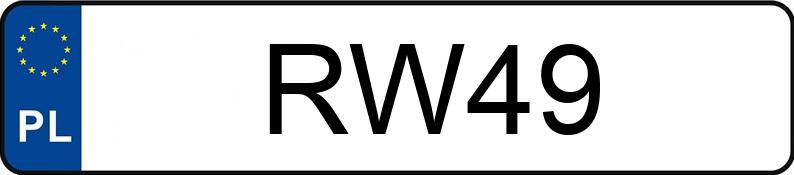Numer rejestracyjny RW 49 posiada CHEVROLET CAMARO - RW49 Numer rejestracyjny RW 49 posiada CHEVROLET CAMARO - RW49