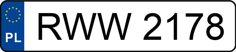 Numer rejestracyjny RWW 2178 posiada VOLKSWAGEN PASSAT - RWW2178