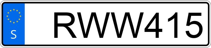 Numer rejestracyjny RWW415 posiada Krone 