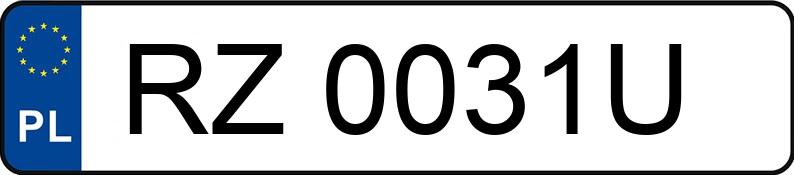 Numer rejestracyjny RZ 0031U posiada KIA SPORTAGE - RZ0031U Numer rejestracyjny RZ 0031U posiada KIA SPORTAGE - RZ0031U