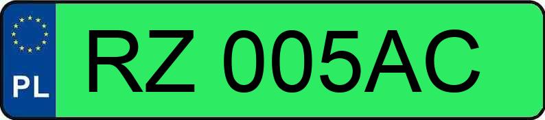 Numer rejestracyjny RZ 005AC posiada MERCEDES-BENZ EQC 400 MR`19 N293 80kWh 4Matic - RZ005AC