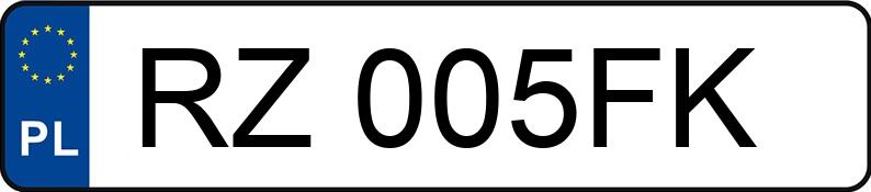 Numer rejestracyjny RZ 005FK posiada RENAULT CLIO - RZ005FK