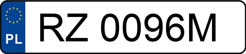 Numer rejestracyjny RZ 0096M posiada TOYOTA COROLLA - RZ0096M Numer rejestracyjny RZ 0096M posiada TOYOTA COROLLA - RZ0096M