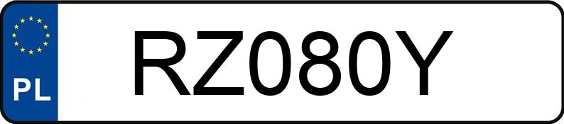 Numer rejestracyjny RZ 080Y posiada KAWASAKI Szosowe 600 do 1000 ccm - RZ080Y
