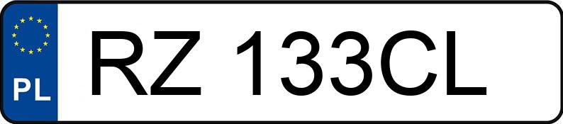 Numer rejestracyjny RZ 133CL posiada MAZDA 3 - 2.3 MR`09 E5 MPS - RZ133CL