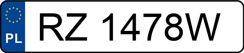 Numer rejestracyjny RZ 1478W posiada BMW 318i MR`04 E4 E90 318i MR`04 E4 E90 - RZ1478W