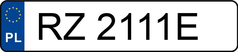 Numer rejestracyjny RZ 2111E posiada PEUGEOT 207 - RZ2111E Numer rejestracyjny RZ 2111E posiada PEUGEOT 207 - RZ2111E