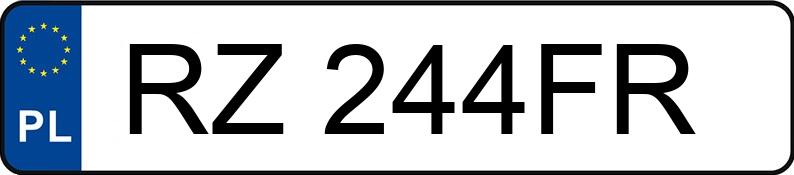 Numer rejestracyjny RZ 244FR posiada OPEL Astra III GTC 2.0 MR`04 E4 Cosmo - RZ244FR