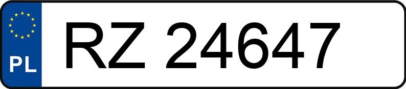 Numer rejestracyjny RZ 24647 posiada CITROEN XANTIA - RZ24647
