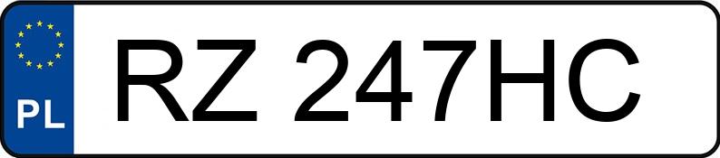 Numer rejestracyjny RZ 247HC posiada AUDI RS 5 SPORTBACK - RZ247HC