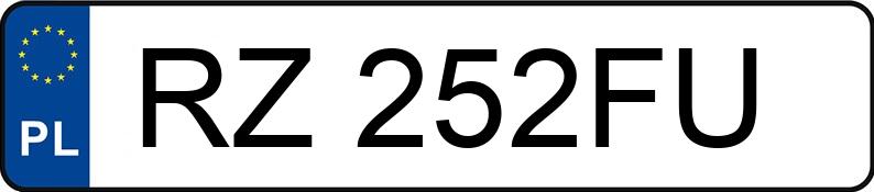 Numer rejestracyjny RZ 252FU posiada ALFA ROMEO STELVIO - RZ252FU