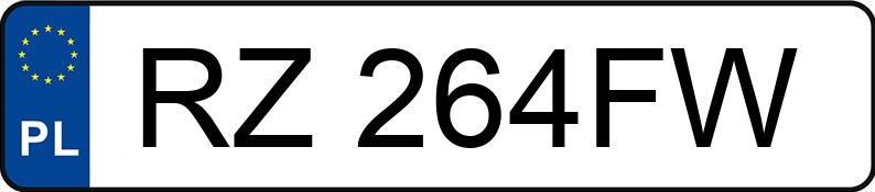 Numer rejestracyjny RZ 264FW posiada AUDI A5 COUPE - RZ264FW