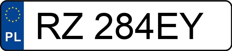 Numer rejestracyjny RZ 284EY posiada RENAULT/CARPOL MASTER MA/CV - RZ284EY