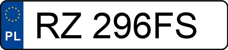 Numer rejestracyjny RZ 296FS posiada MAZDA 3 - 2.0 MR`19 E6 Enso - RZ296FS