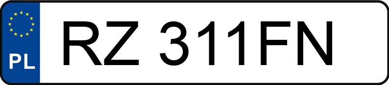 Numer rejestracyjny RZ 311FN posiada KIA CEED - RZ311FN Numer rejestracyjny RZ 311FN posiada KIA CEED - RZ311FN