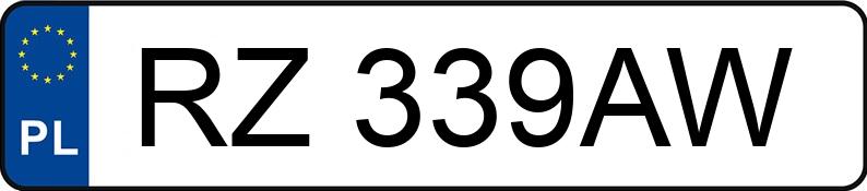 Numer rejestracyjny RZ 339AW posiada AUDI A6 AVANT - RZ339AW