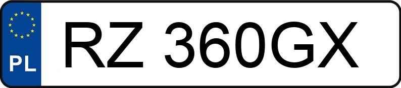 Numer rejestracyjny RZ 360GX posiada BMW 560 - RZ360GX Numer rejestracyjny RZ 360GX posiada BMW 560 - RZ360GX