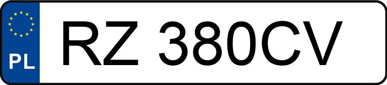 Numer rejestracyjny RZ 380CV posiada VOLKSWAGEN POLO - RZ380CV