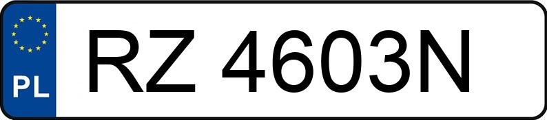 Numer rejestracyjny RZ 4603N posiada BRILLIANCE BS4 - RZ4603N
