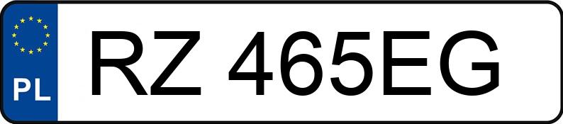 Numer rejestracyjny RZ 465EG posiada AUDI A3 - RZ465EG