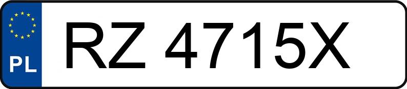 Numer rejestracyjny RZ 4715X posiada AUDI A6 - RZ4715X Numer rejestracyjny RZ 4715X posiada AUDI A6 - RZ4715X