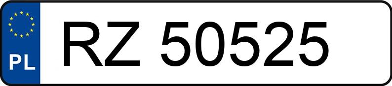 Numer rejestracyjny RZ 50525 posiada BMW 525i 24V Kat. E34 525i 24V Kat. E34 - RZ50525