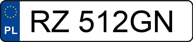 Numer rejestracyjny RZ 512GN posiada AUDI A5 SPORTBACK - RZ512GN Numer rejestracyjny RZ 512GN posiada AUDI A5 SPORTBACK - RZ512GN