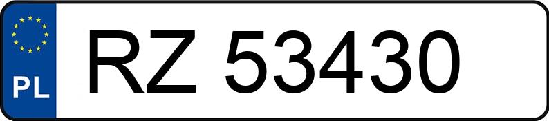 Numer rejestracyjny RZ 53430 posiada OPEL FRONTERA 2.3 TD - RZ53430