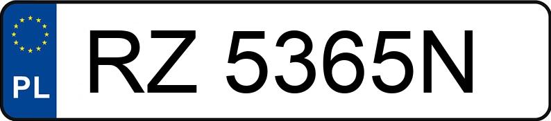 Numer rejestracyjny RZ 5365N posiada BMW 330i Touring Kat. MR`01 E3 E46 X - RZ5365N