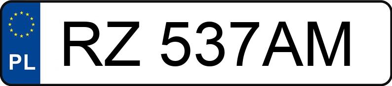 Numer rejestracyjny RZ 537AM posiada SKODA SUPERB - RZ537AM