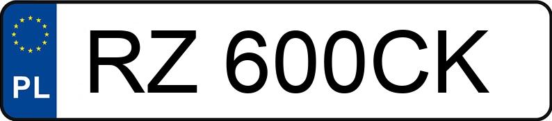 Numer rejestracyjny RZ 600CK posiada HONDA Civic 1.4i MR`95 iS - RZ600CK